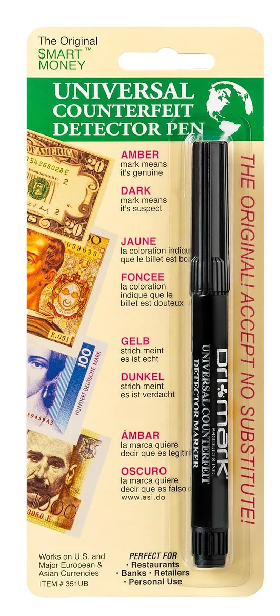 Marcador Detector de Dinero Falso - Dri Mark 351UB