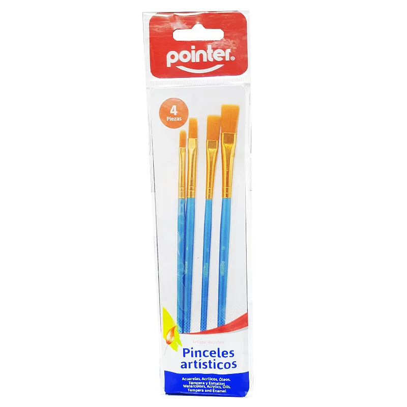 Pinceles Artísticos, 4 Piezas - Pointer DCC-202
