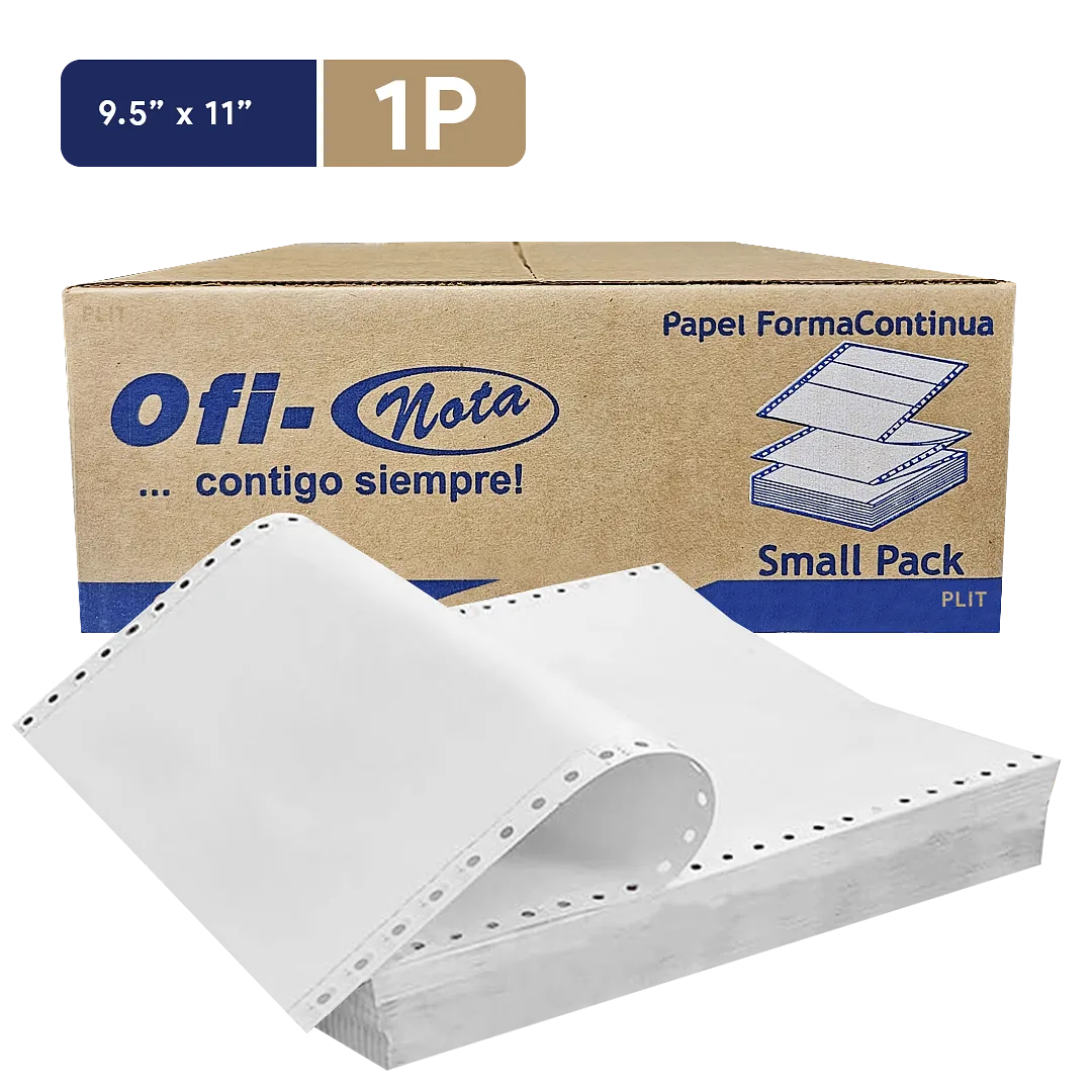 Papel Continuo OFINOTA 9.5" x 11" - 1 Parte