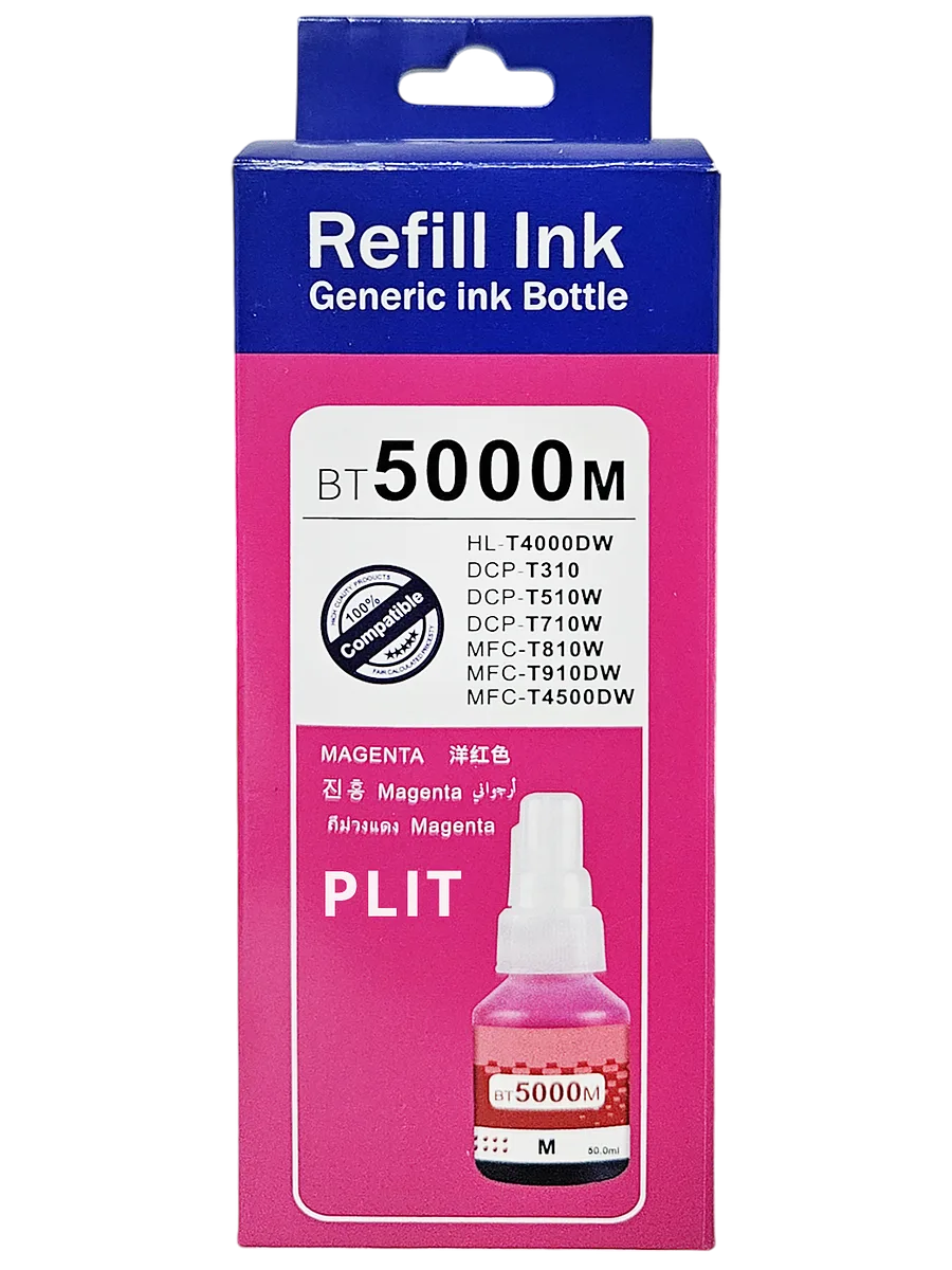 Tinta Refill Ink BT5000M Magenta (Rojo), 50 ml