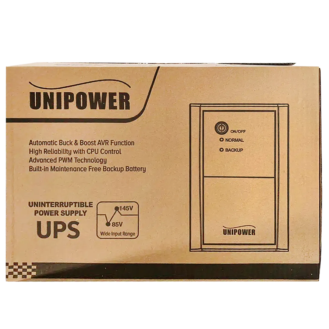 Protector de Voltaje UniPower UPS 1,200VA - 600W