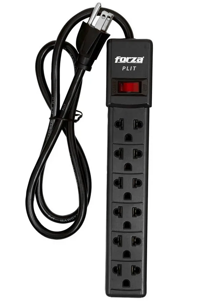 Protector de Voltage, 6 Salidas - Forza PS-001B