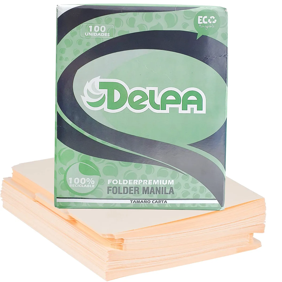 Folders Manilas 8.5" x 11", 100 pcs -  Delpa