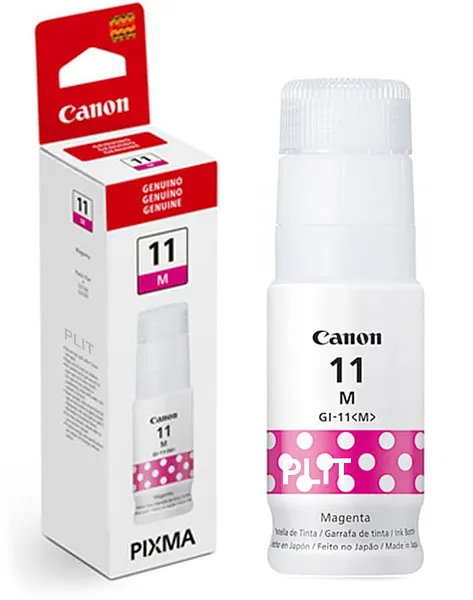ORIGINAL: Botella de Tinta Canon GI-11 Magenta (Rojo), 70 ml para Impresoras MegaTank G2160, G2170, G3160