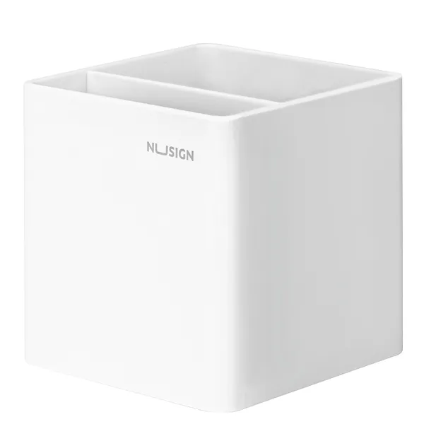 Porta Lápiz Cuadrado de Estilo Minimalista, Blanco - Deli Nusign ENS011