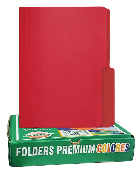 Folders ABBY 8 1/2" x 11" Rojo, 100 pcs