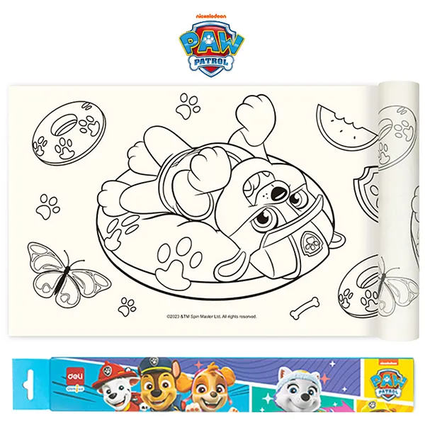 Rollo de Dibujo para Colorear, Paw Patrol