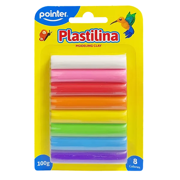 Masillas Pointer de 8 Colores, 100 gramos