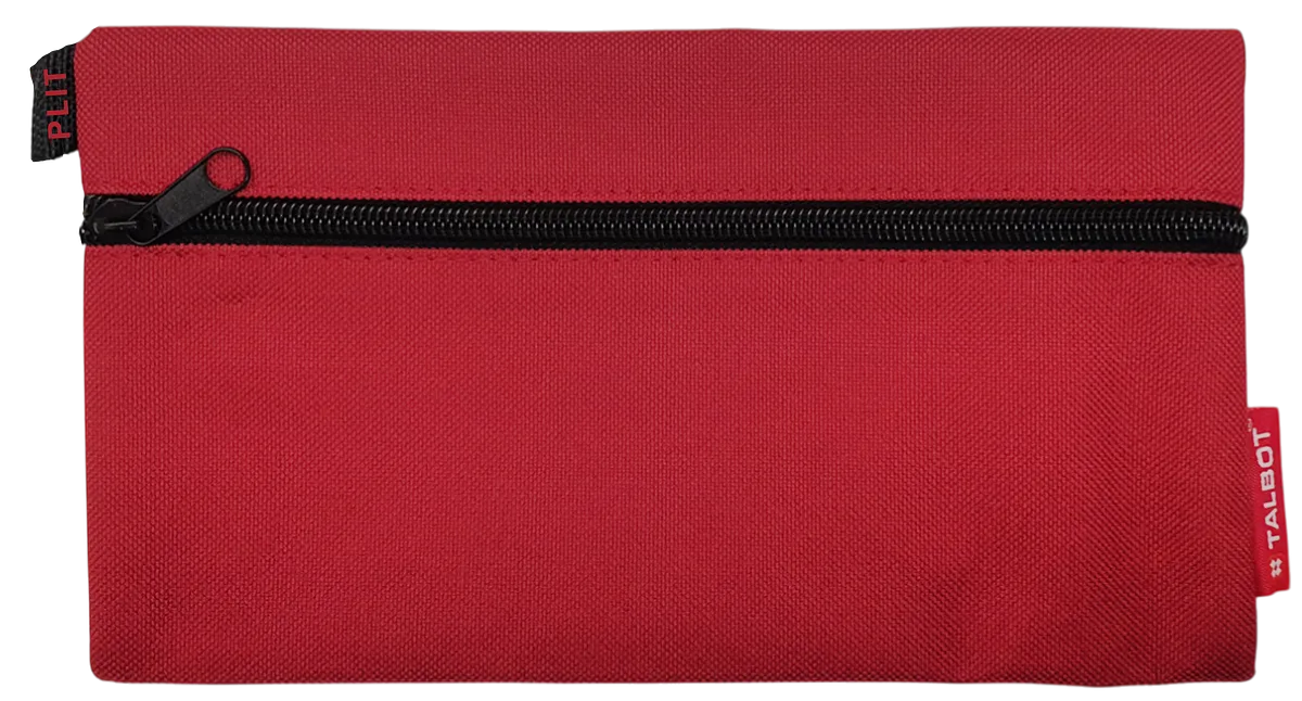 Estuche Cartuchera Portalápices Escolar Talbot, Rojo Vino