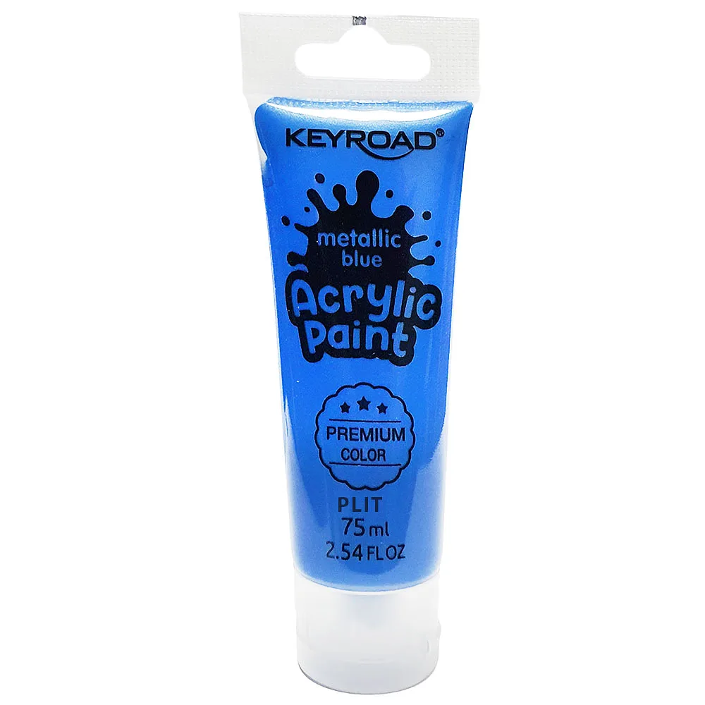 Pintura Acrílica Azul Metálico 75 ml - Keyroad KR-972209