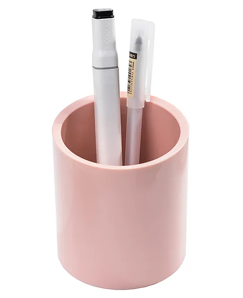 Porta Lápiz Circular de Estilo Minimalista, Rosado Mate - Deli Nusign NS023