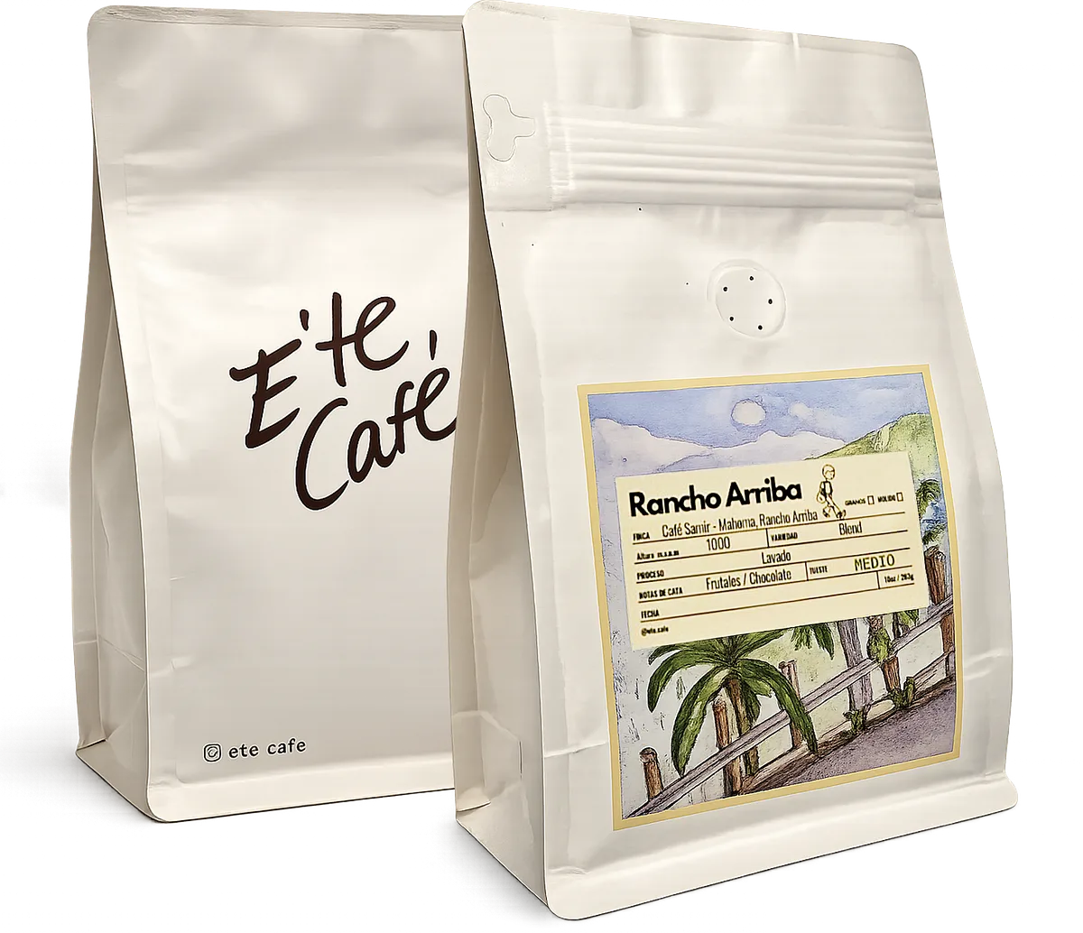 E'te Café - Rancho Arriba Tueste Medio de Especialidad Dominicano, 10 Oz Molido