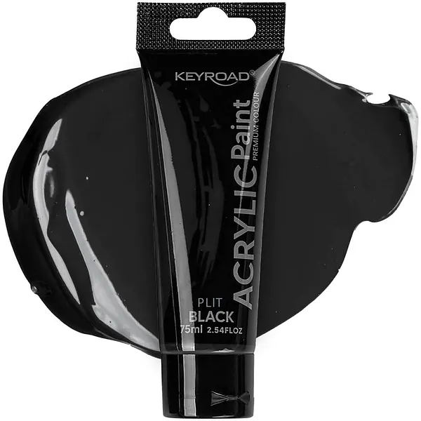 Pintura Acrílica Negra 75 ml - Keyroad KR-972202