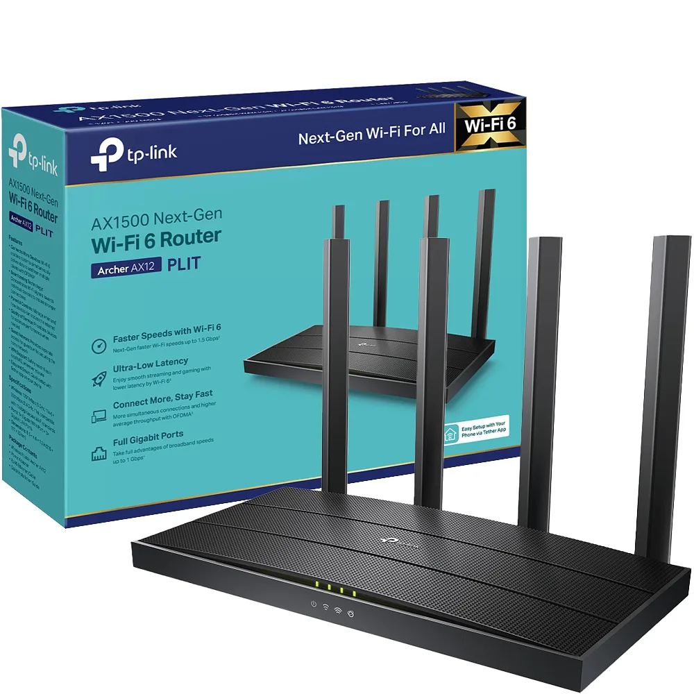 Router Wi-Fi 6 TP-Link Archer AX12 AX1500 Gigabit Dual Band