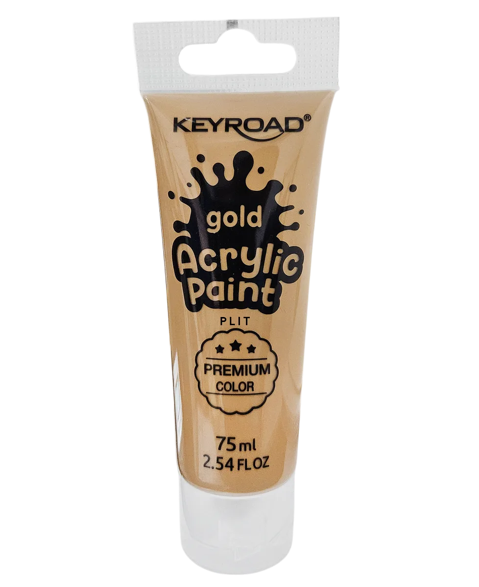 Pintura Acrílica Dorada Metálico 75 ml - Keyroad KR972211