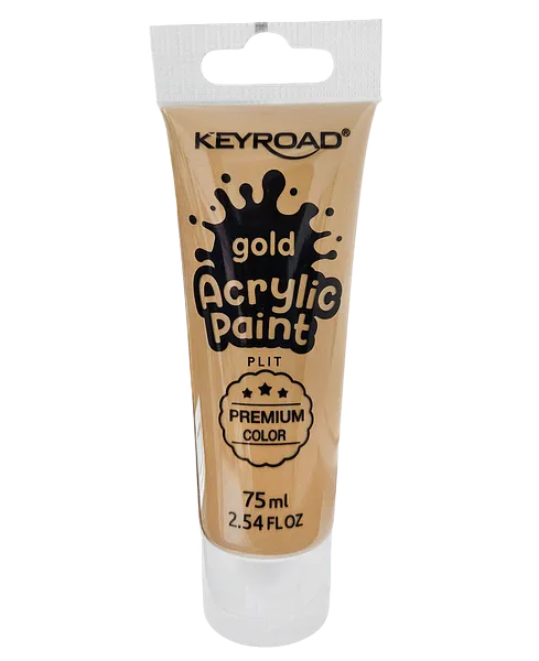 Pintura Acrílica Dorada Metálico 75 ml - Keyroad KR972211