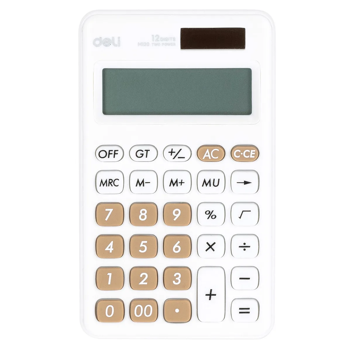 Calculadora de Bolsillo de 12 Dígitos, Blanca