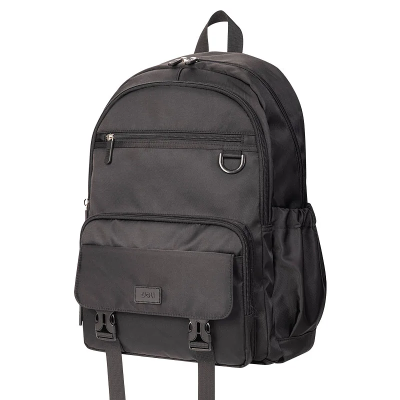 Mochila Escolar 18" Negra para Estudiantes Deli BB140