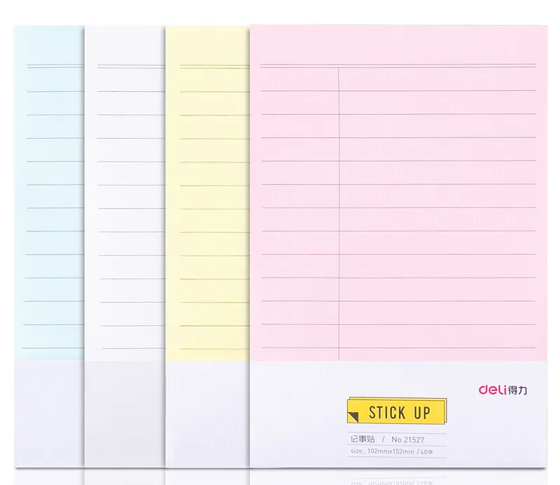 Post It de Notas Adhesivas 4'x6 " de 40 Hojas Rayadas