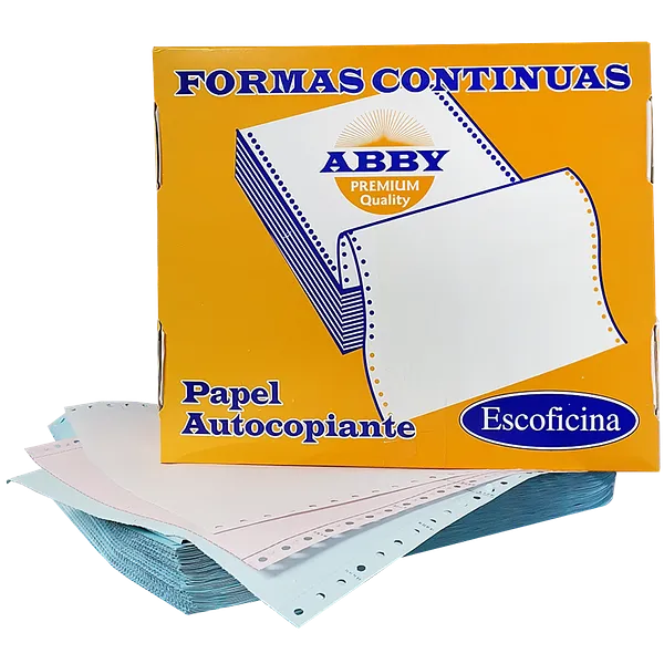 Papel Continuo ABBY 9.5" x 11" - 3 Partes NCR