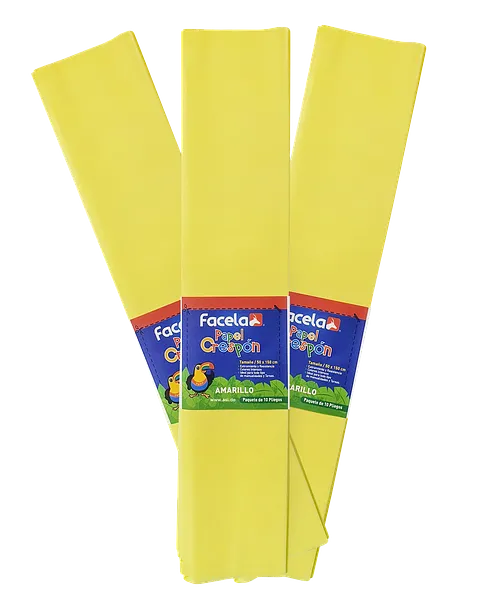 Papel Crepé Amarillo, 150 cm - 10 pcs