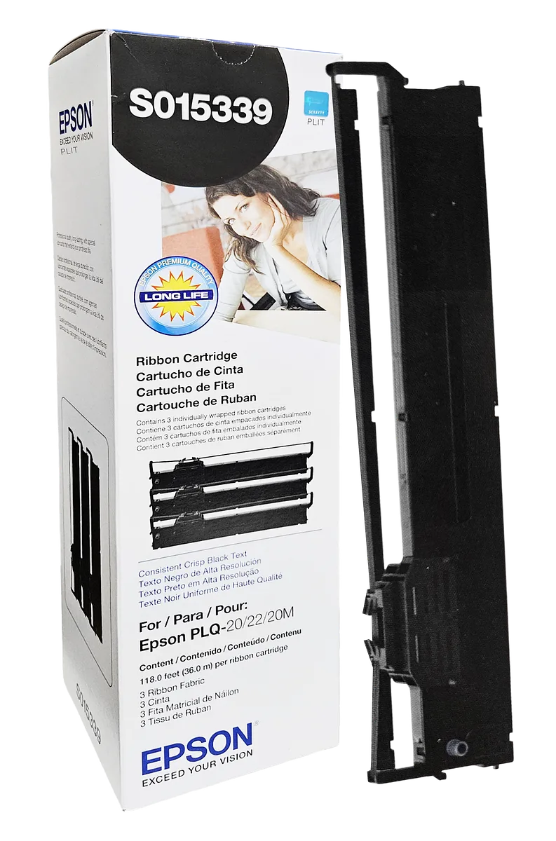 ORIGINAL: Cinta de Impresora Epson PLQ-20/22/20M (S015339), 3 pcs
