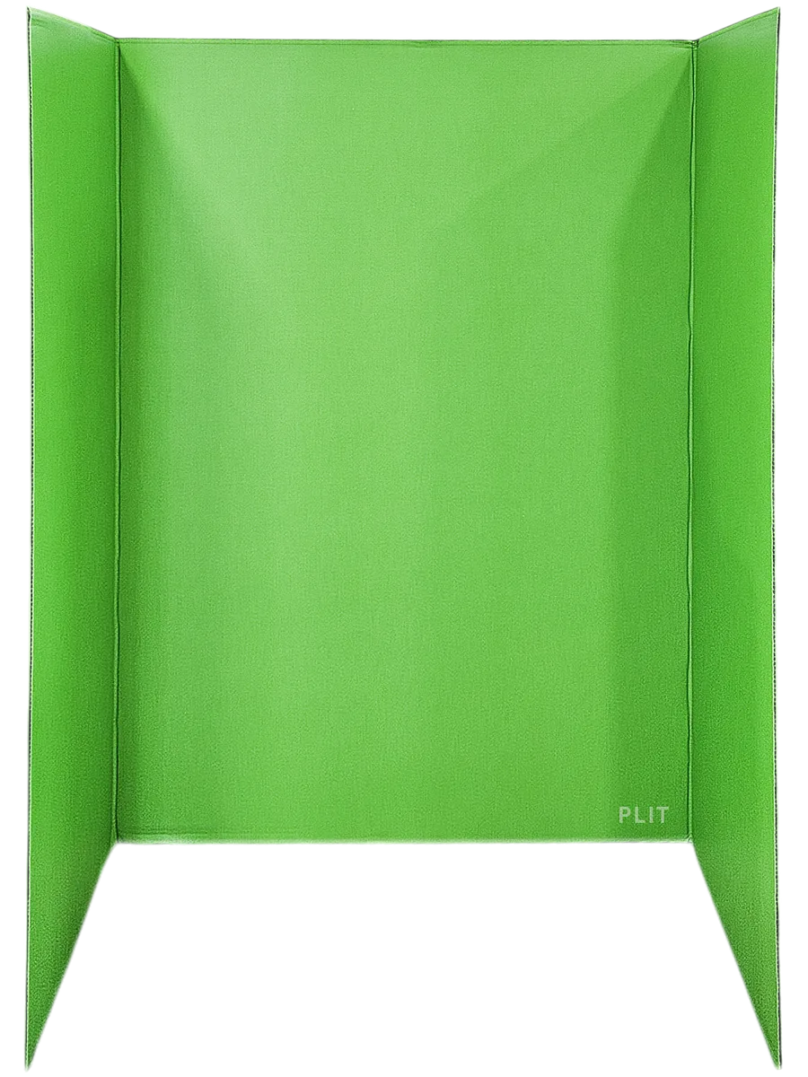 Tablero Plegable Tri-Fold 48" x 36" para Presentaciones, Verde