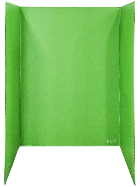 Tablero Plegable Tri-Fold 48" x 36" para Presentaciones, Verde