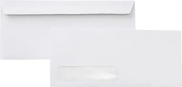 Sobres Blanco #10 CON VENTANA, 500 pcs