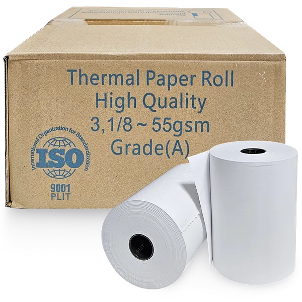 Rollo de Papel Térmico Importado 3 1/8" x 80' para Recibos