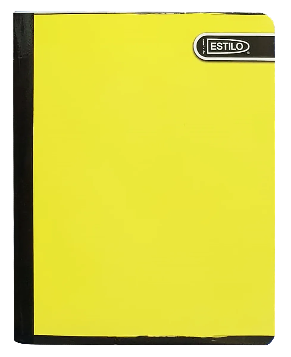 Cuaderno Cosido Estilo Amarillo Pastel, 200 Paginas