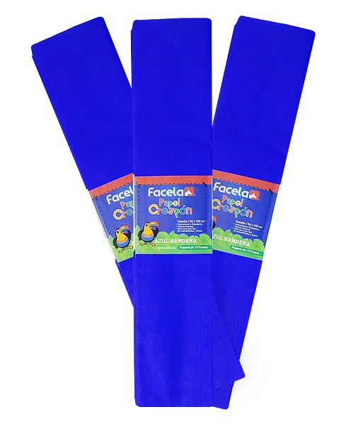 Papel Crepé Azul Royal, 150 cm - 10 pcs