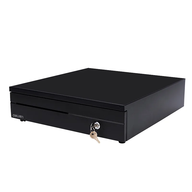 Caja Registradora Metálica, Negra - Deli DL-405