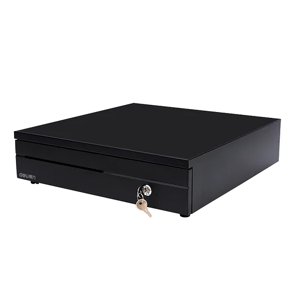 Caja Registradora Metálica, Negra - Deli DL-405