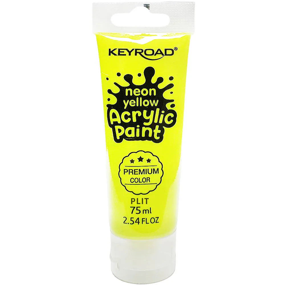 Pintura Acrílica Amarillo Neón 75 ml - Keyroad KR-972214