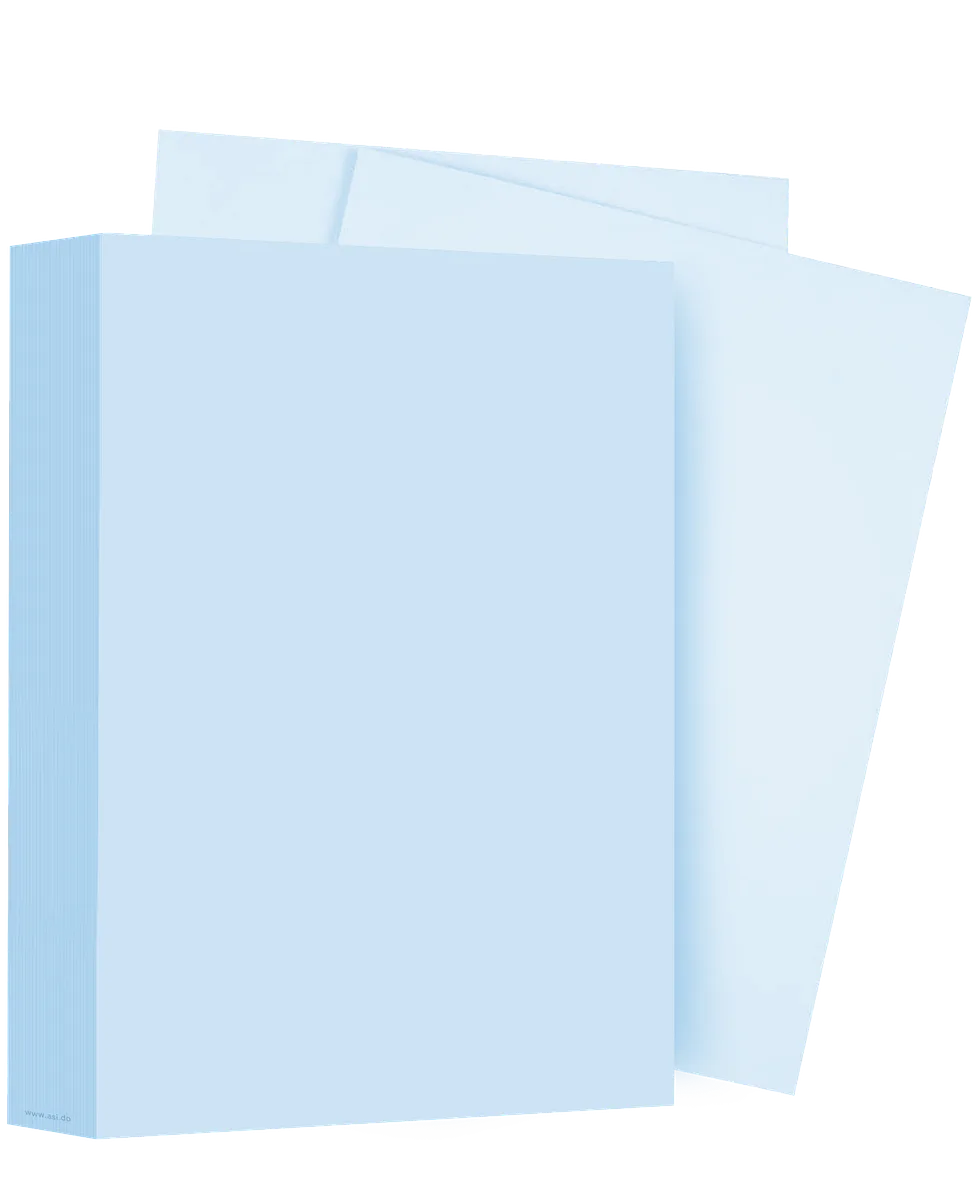 Resma de Papel Abby Azul Pastel 8.5" x 11", 500 Hojas