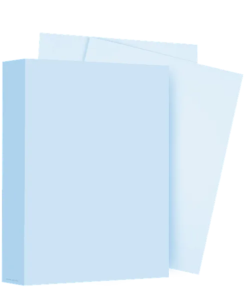 Resma de Papel Abby Azul Pastel 8.5" x 11", 500 Hojas