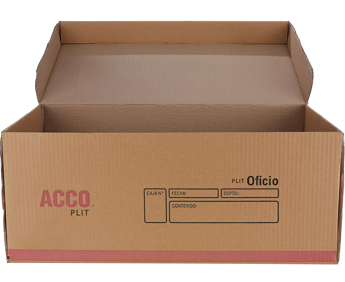 Caja de Cartón Grande Tamaño Legal para Archivos Muertos, Kraft - 24" Pulgadas" - ACCO P1018