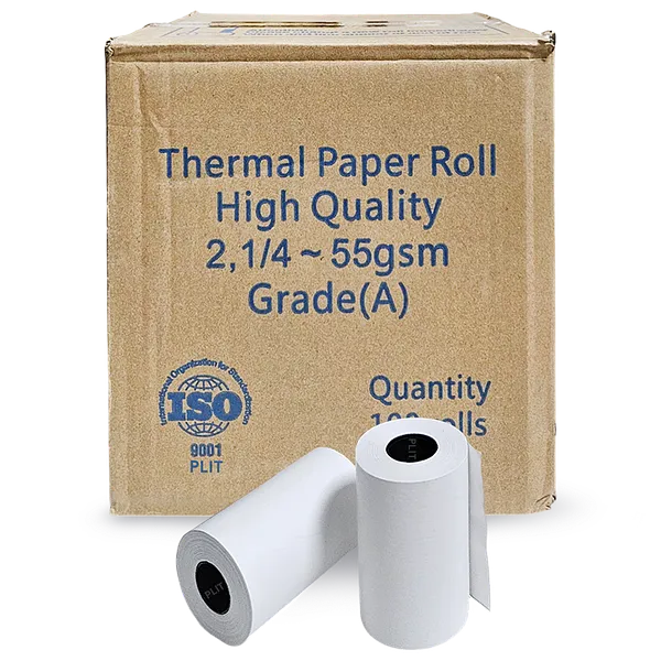 Rollo de Papel Térmico Importado 2 1/4" para Recibos y Verifone 