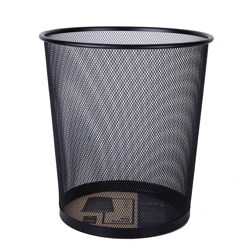 Cesto Circular Pequeño 11.6" de Malla Metálica, Negro