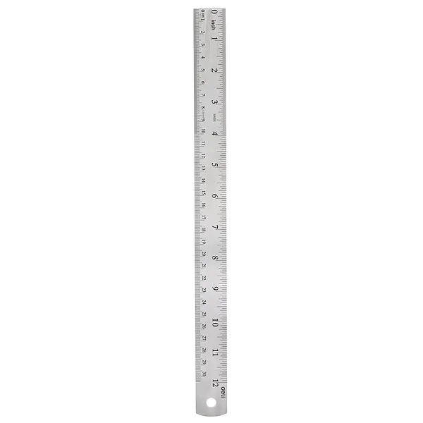 Regla Metálica  12" / 30 cm, Deli Clasic 8463