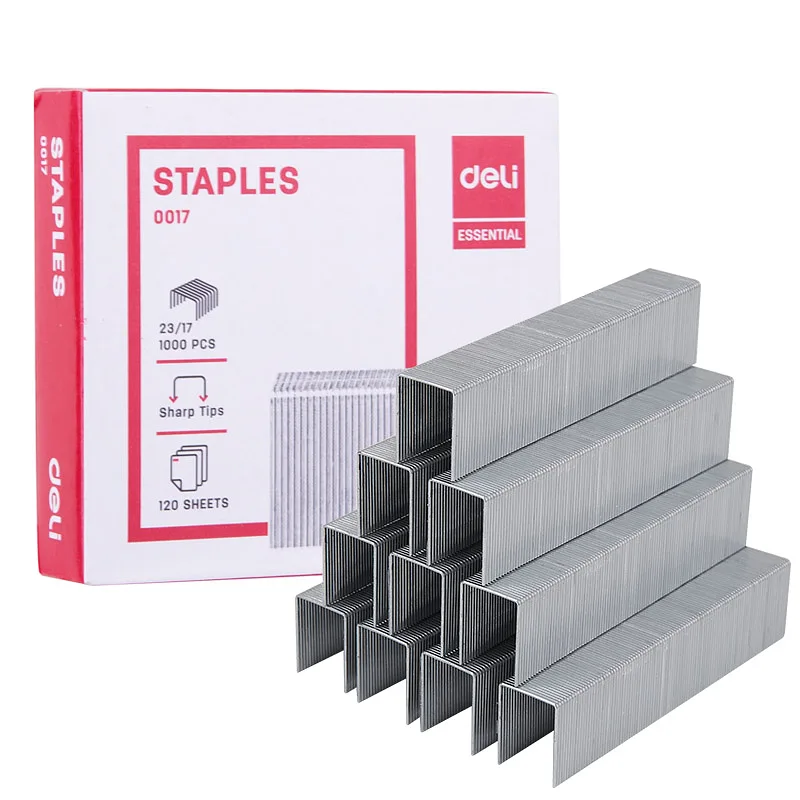 Grapas Heavy-Duty 23/17 1000 pcs, 120 Hojas - Deli Essential