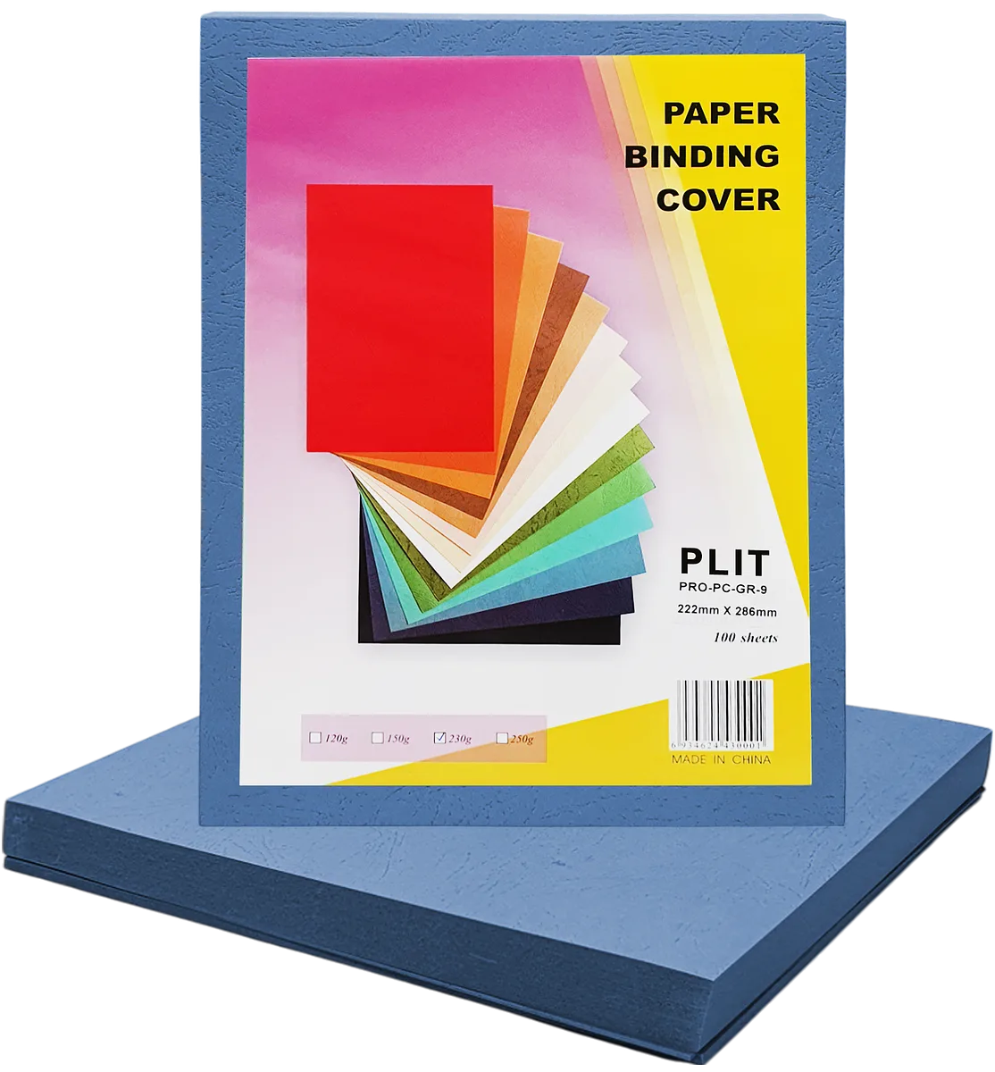 Cubierta de Cartón para Encuadernar, Azul (Paper Binding Cover), 100 pcs