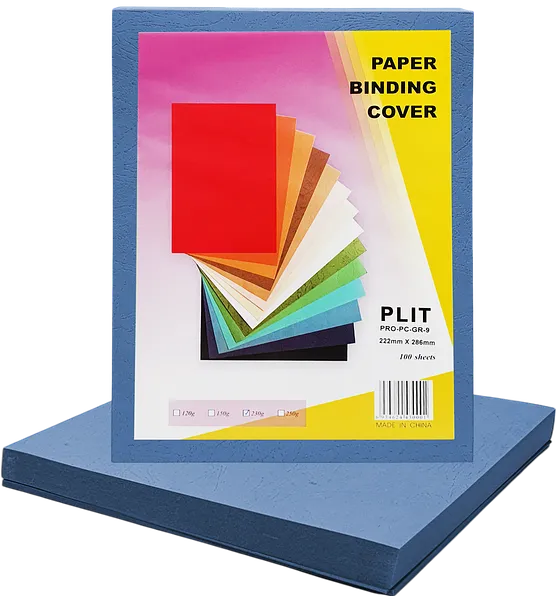 Cubierta de Cartón para Encuadernar, Azul (Paper Binding Cover), 100 pcs
