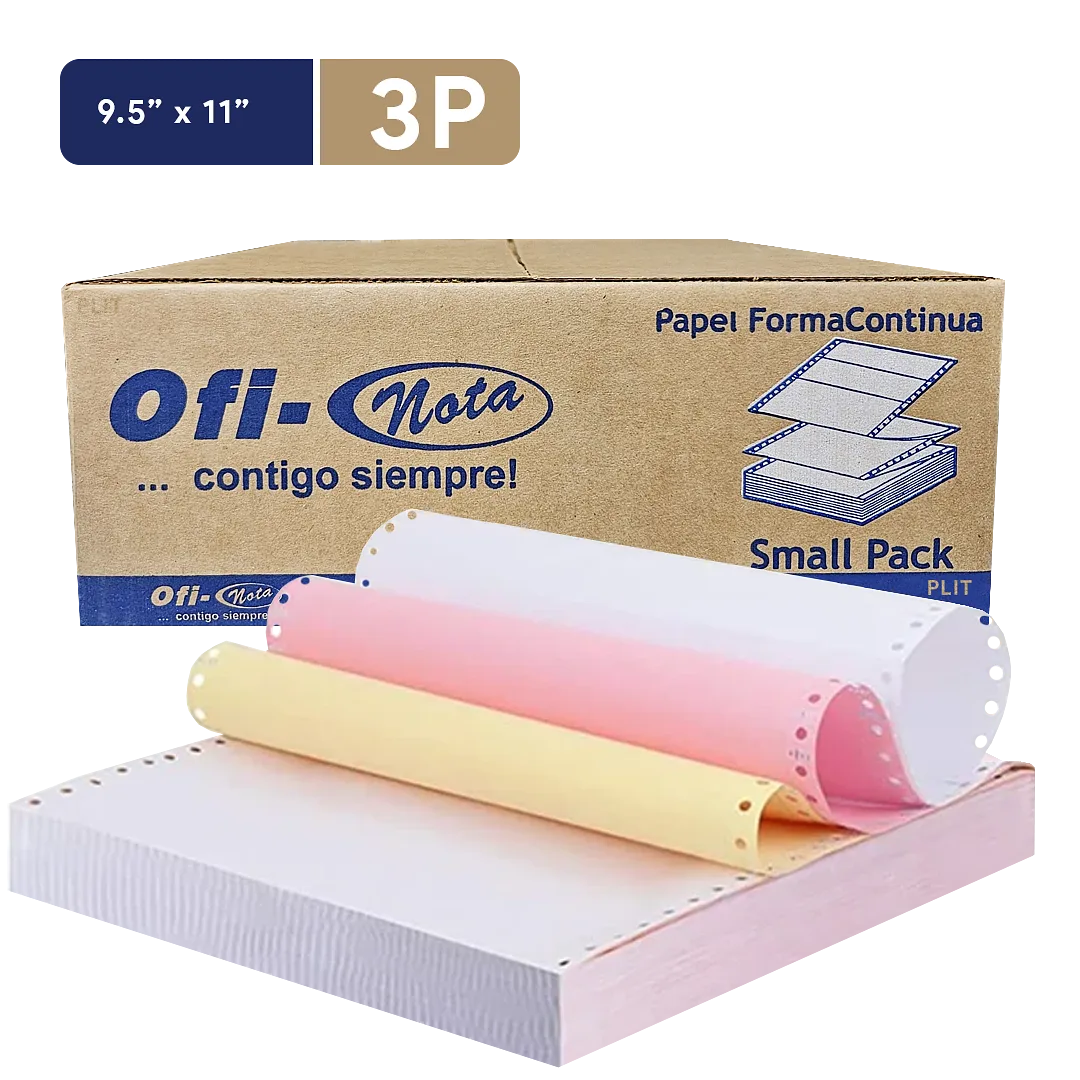 Papel Continuo OFINOTA 9.5" x 11" - 3 Partes NCR