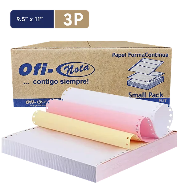 Papel Continuo OFINOTA 9.5" x 11" - 3 Partes NCR