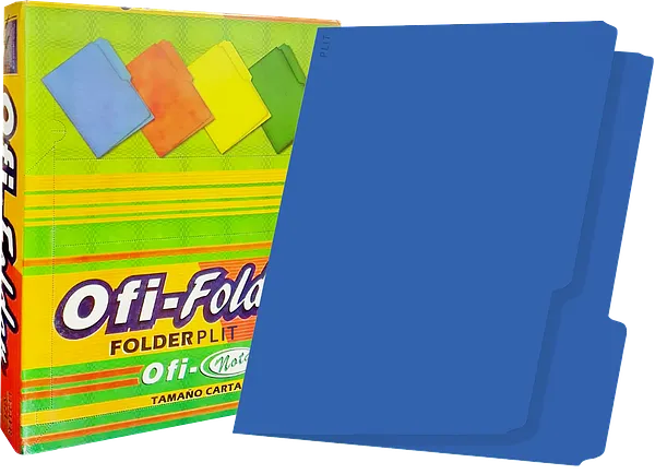 Folders Azul 8.5" x11", 100 pcs - Ofi-Nota 240059