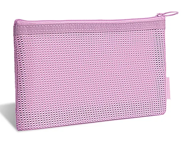 Estuche en Malla Transpirable Escolar para Lápices, Morado - Deli Storage Mesh Bag 67058F