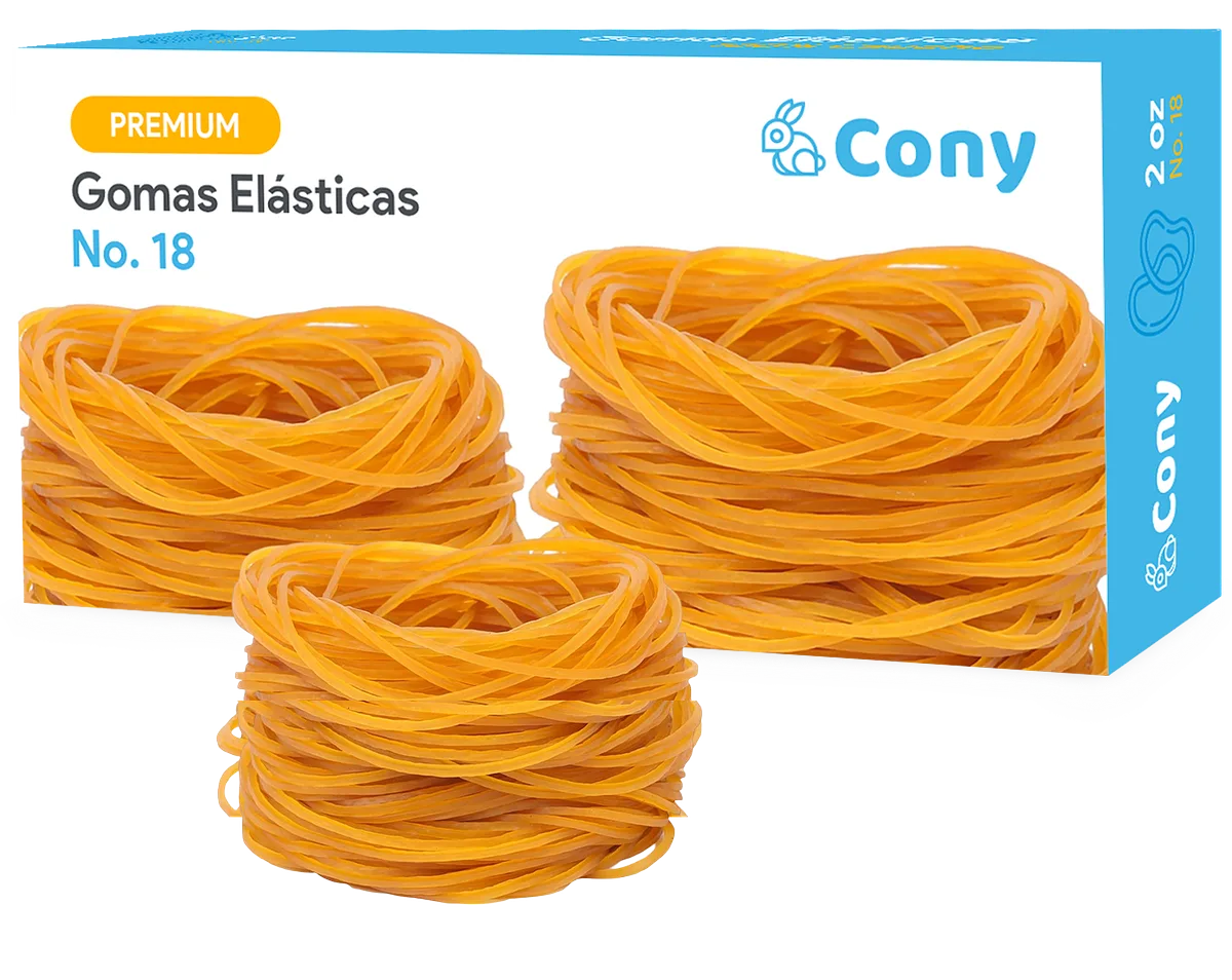 Gomas Elásticas Cony #18, 100% Caucho, 2 Onzas
