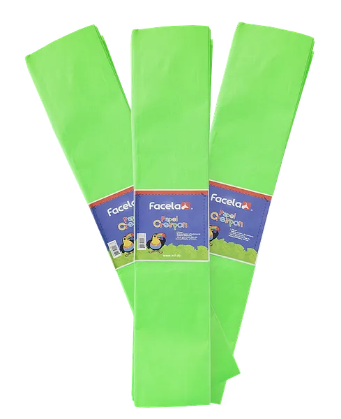 Papel Crepé Verde Neon, 150 cm - 10 pcs